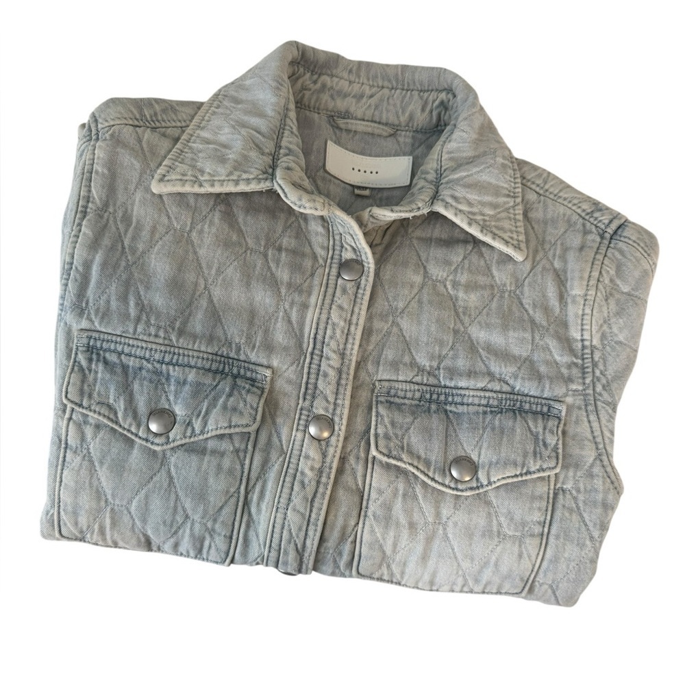 BLANKNYC Quilted Chambray Button-Up Jacket - Picture 4 of 5